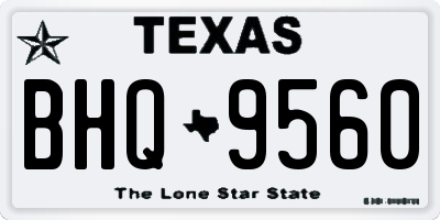 TX license plate BHQ9560