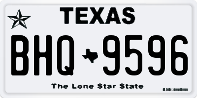 TX license plate BHQ9596