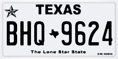 TX license plate BHQ9624
