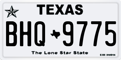 TX license plate BHQ9775