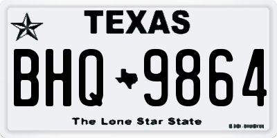 TX license plate BHQ9864