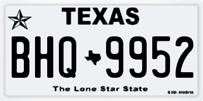 TX license plate BHQ9952