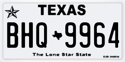 TX license plate BHQ9964