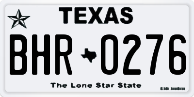 TX license plate BHR0276