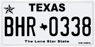 TX license plate BHR0338