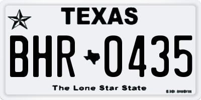 TX license plate BHR0435