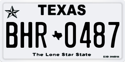 TX license plate BHR0487