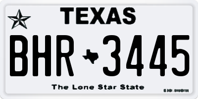 TX license plate BHR3445