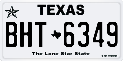 TX license plate BHT6349