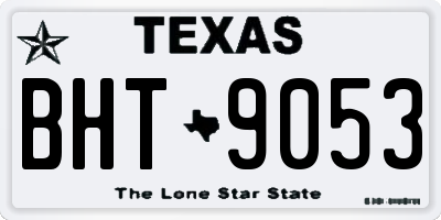 TX license plate BHT9053