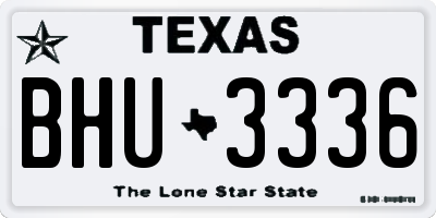 TX license plate BHU3336