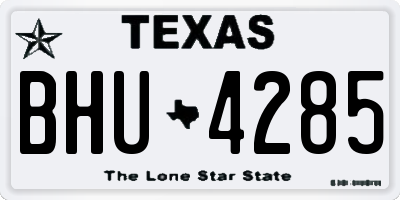 TX license plate BHU4285