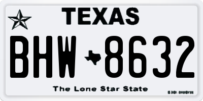 TX license plate BHW8632