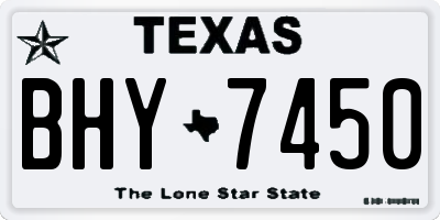 TX license plate BHY7450