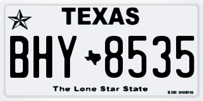 TX license plate BHY8535