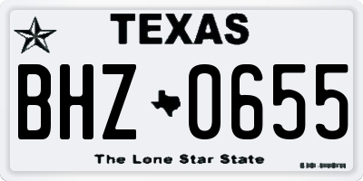 TX license plate BHZ0655