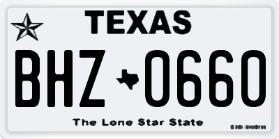TX license plate BHZ0660