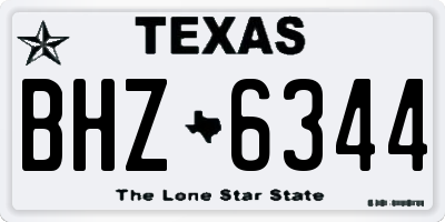 TX license plate BHZ6344