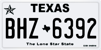 TX license plate BHZ6392