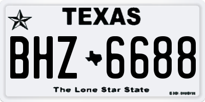 TX license plate BHZ6688