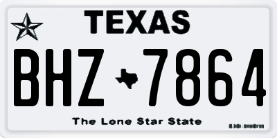 TX license plate BHZ7864