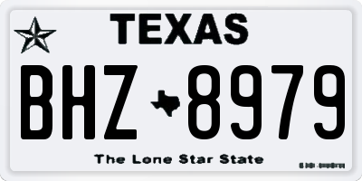 TX license plate BHZ8979