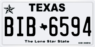 TX license plate BIB6594