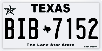 TX license plate BIB7152