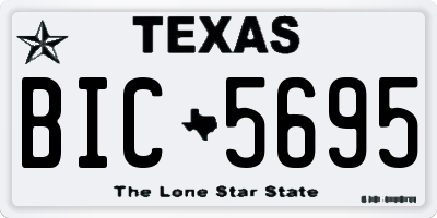 TX license plate BIC5695