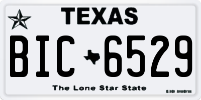 TX license plate BIC6529