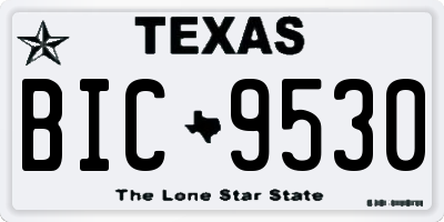 TX license plate BIC9530