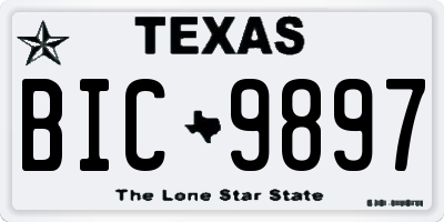 TX license plate BIC9897
