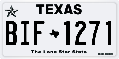 TX license plate BIF1271