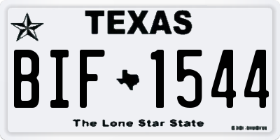 TX license plate BIF1544