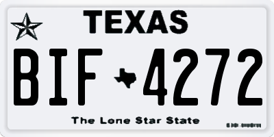 TX license plate BIF4272