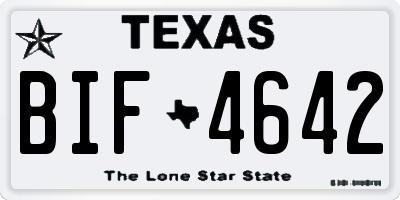 TX license plate BIF4642