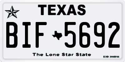 TX license plate BIF5692