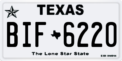 TX license plate BIF6220