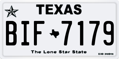 TX license plate BIF7179
