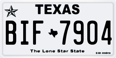 TX license plate BIF7904