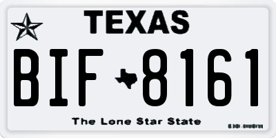 TX license plate BIF8161