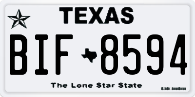 TX license plate BIF8594