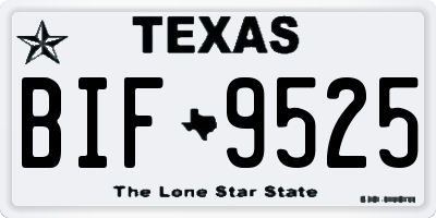 TX license plate BIF9525