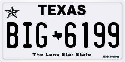 TX license plate BIG6199