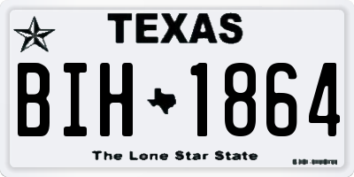 TX license plate BIH1864