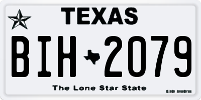 TX license plate BIH2079