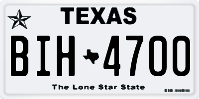 TX license plate BIH4700