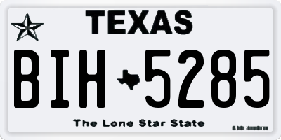 TX license plate BIH5285