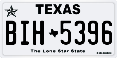 TX license plate BIH5396