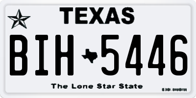 TX license plate BIH5446